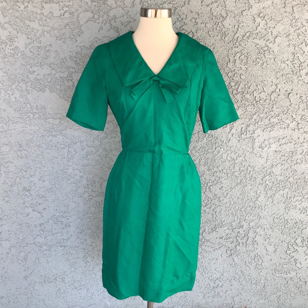 Eve Le cog vintage green dress front bow